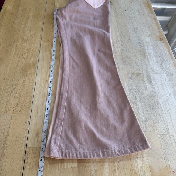 Tunnel Vision Marsha Flare Pants Heart Pockets 70s Twill Cotton Lightweight - Picture 8 of 12